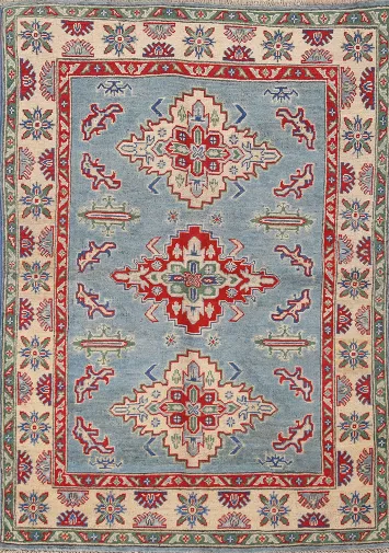 Light Blue Kazak Oriental Rug 3x5