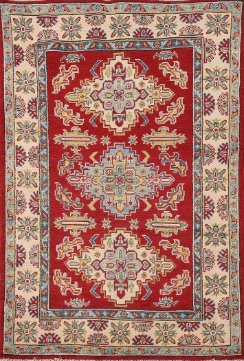 Handmade Red Kazak Oriental Rug 3x5
