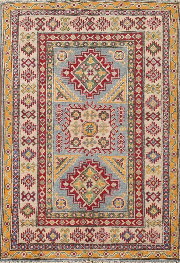 Geometric Kazak Oriental Rug 3x5