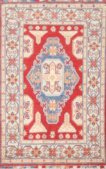 Handmade Red Kazak Oriental Rug 3x5