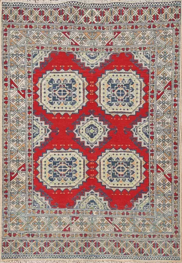 Handmade Wool Kazak Oriental Accent Rug 3x5