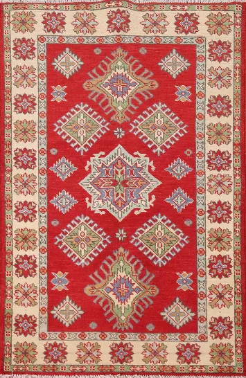 Handmade Red Kazak Oriental Rug 3x5