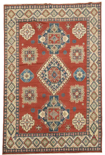 Handmade Wool Red Kazak Oriental Wool Area Rug 8x11