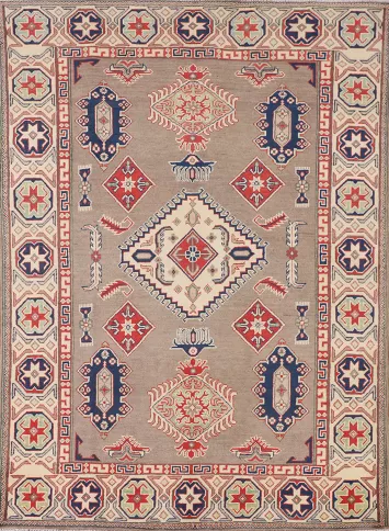 Handmade Wool Kazak Oriental Rug 5x6