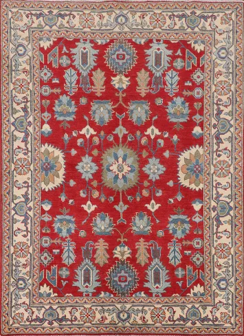Handmade Red Kazak Oriental Rug 5x7