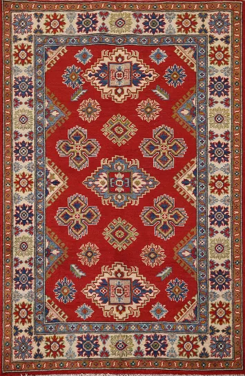 Handmade Wool Kazak Oriental Rug 4x6