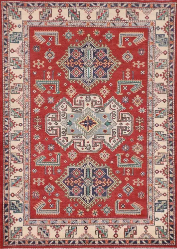 Handmade Wool Kazak Oriental Rug 4x6
