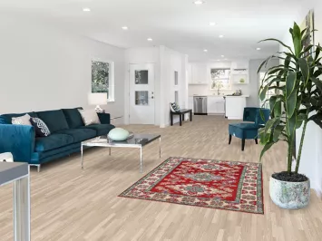 Geometric Red Wool Kazak Oriental Rug 4x6