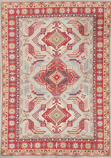 Handmade Wool Kazak Oriental Rug 4x6