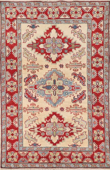 Handmade Wool Kazak Oriental Rug 4x6