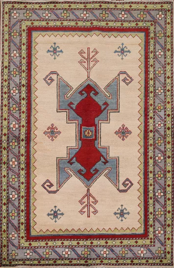 Handmade Wool Kazak Oriental Rug 4x6
