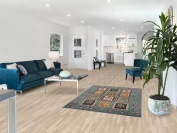 Garden Design Blue Kazak Oriental Rug 4x6