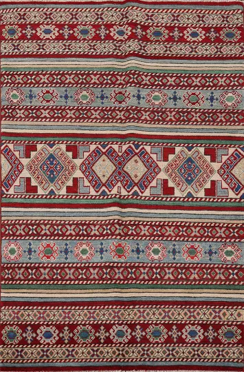 Handmade Wool Kazak Oriental Rug 4x6