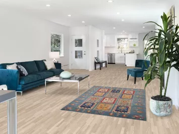 Garden Design Blue Kazak Oriental Rug 4x6