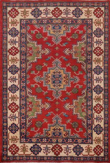Handmade Wool Kazak Oriental Rug 4x6