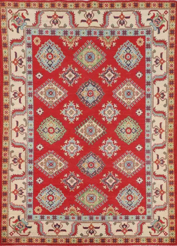 Handmade Accent Kazak Oriental Rug 5x7