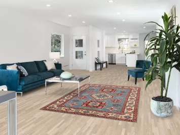 Light Blue Kazak Oriental Rug 5x7