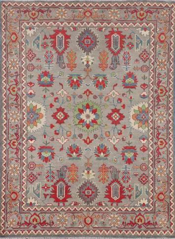 Handmade Wool Kazak Oriental Rug 5x7