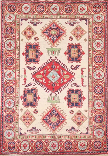Handmade Wool Kazak Oriental Rug 5x6