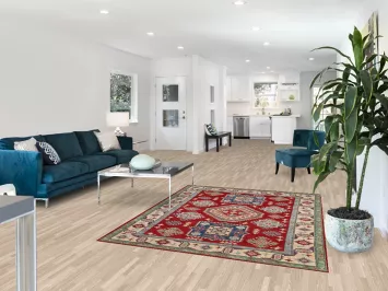 Geometric Red Kazak Oriental Rug 5x7