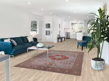 Gray Geometric Kazak Oriental Area Rug 6x8