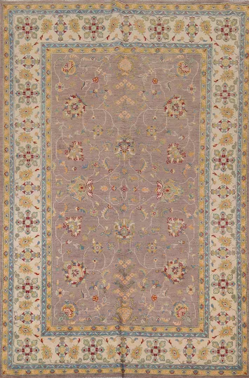 Handmade Floral Oushak Oriental Area Rug 6x9