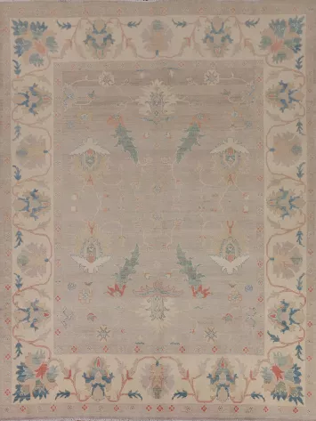 Earth Tone Wool Oushak Oriental Area Rug 8x10