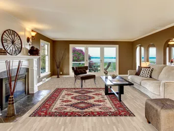 Geometric Kazak Oriental Area Rug 7x10