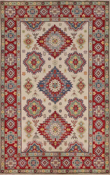 Handmade Wool Kazak Oriental Area Rug 7x10