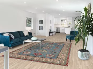 Light Blue Kazak Oriental Area Rug 7x10