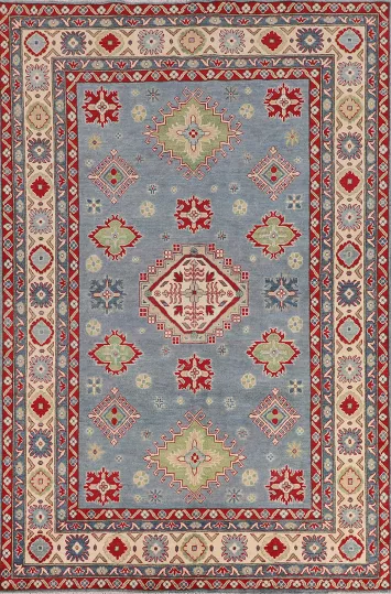 Light Blue Kazak Oriental Area Rug 7x10