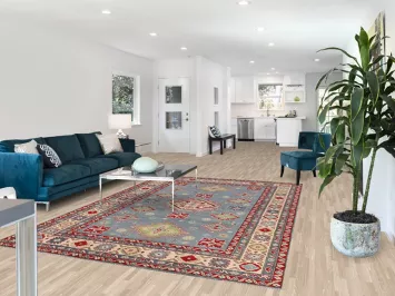 Light Blue Kazak Oriental Area Rug 7x10