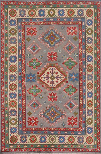 Handmade Wool Kazak Oriental Area Rug 6x9