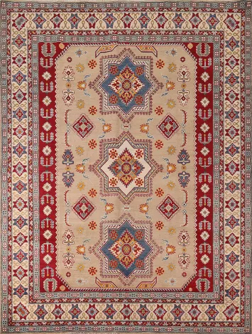 Geometric Kazak Oriental Area Rug 8x10