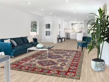 Geometric Kazak Oriental Area Rug 7x10