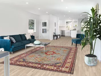 Light Blue Kazak Oriental Area Rug 7x10