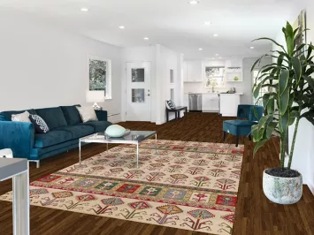 Tribal Geometric Kazak Oriental Area Rug 7x10