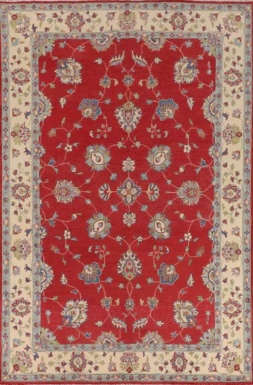 Handmade Red Oushak Oriental Area Rug 7x10
