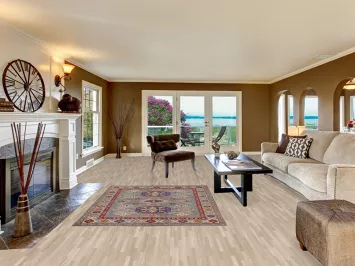 Gray Geometric Kazak Accent Rug 5x7