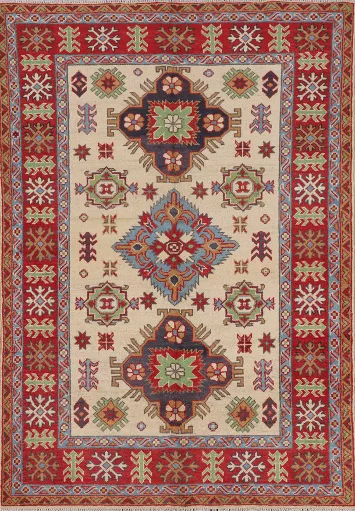 Handmade Wool Kazak Oriental Rug 4x6