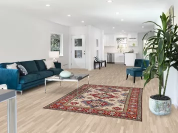 Ivory Wool Kazak Oriental Rug 5x7