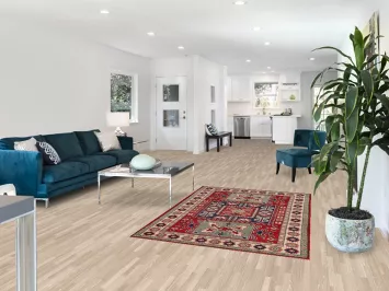 Red Geometric Kazak Oriental Rug 4x6