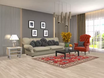 Geometric Red Kazak Oriental Rug 5x7