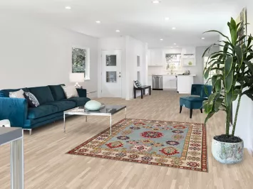 Light Blue Kazak Oriental Rug 5x7