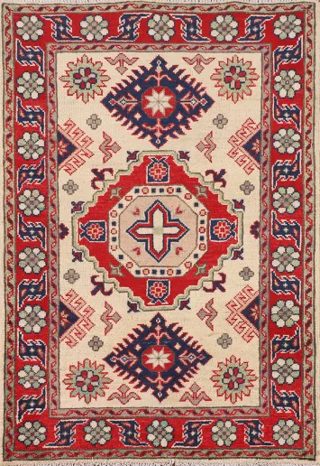 Handmade Wool Kazak Oriental Rug 3x4