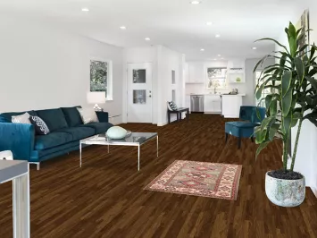 Brown Geometric Kazak Oriental Rug 3x4