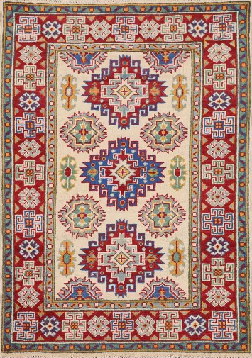 Handmade Wool Kazak Oriental Rug 3x4