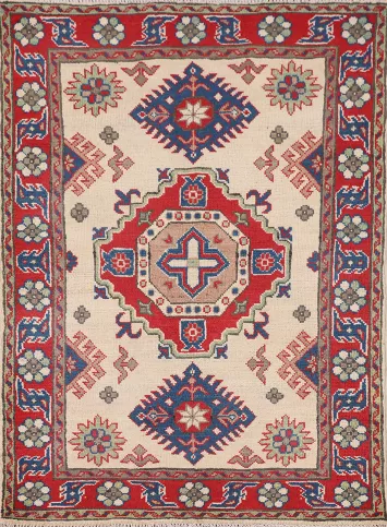 Handmade Wool Kazak Oriental Rug 3x4
