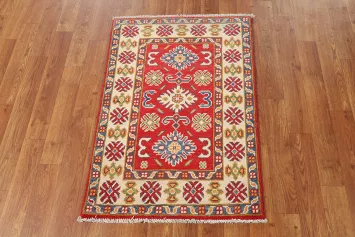 Geometric Wool Kazak Oriental Accent Rug 2x3