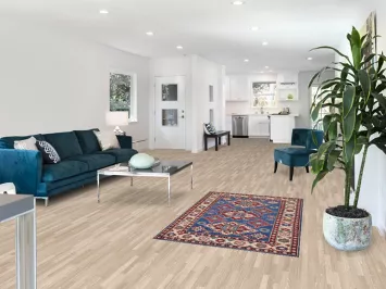 Blue Geometric Kazak Oriental Rug 3x5